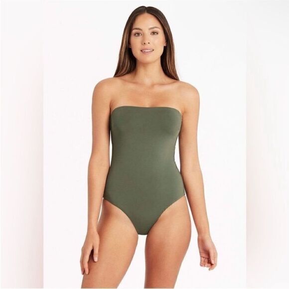 SEA LEVEL NWT High Leg Bandeau One Piece
Swimsuit in Khaki Size 6 - Picture 2 of 10